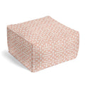 Outdoor Pouf in Sunbrella® Fretwork - Cameo