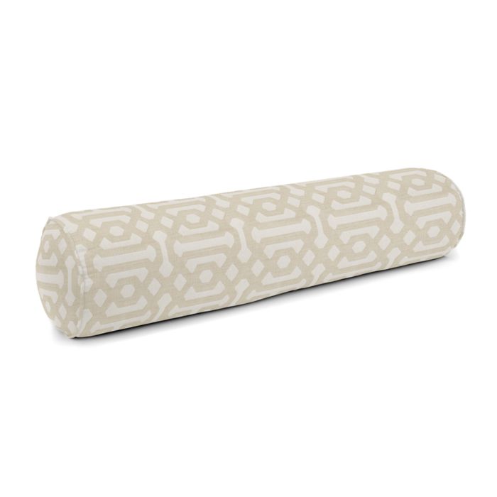 Bolster Pillow in Sunbrella® Fretwork - Flax