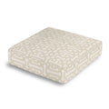 Box Floor Pillow in Sunbrella® Fretwork - Flax