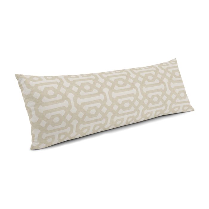 Large Lumbar Pillow in Sunbrella® Fretwork - Flax