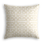 Outdoor Pillow in Sunbrella® Fretwork - Flax