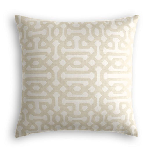 Outdoor Pillow in Sunbrella® Fretwork - Flax