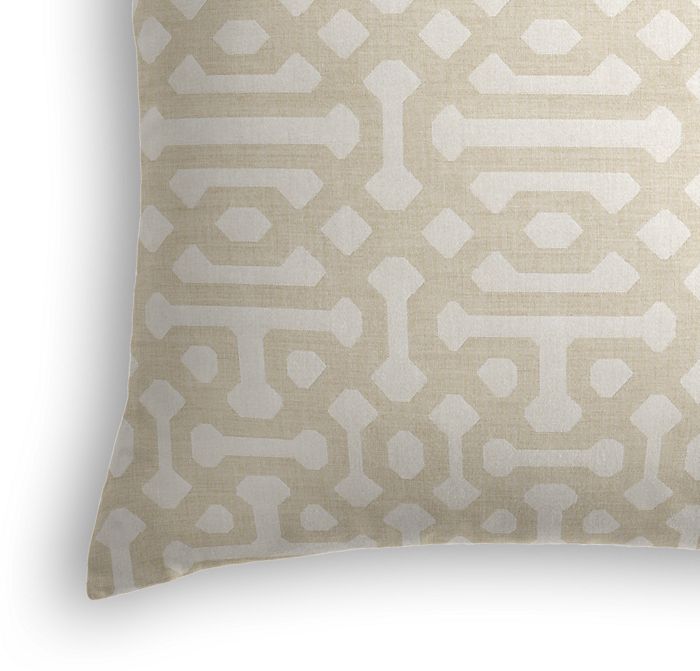 Outdoor Pillow in Sunbrella® Fretwork - Flax