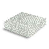 Box Floor Pillow in Sunbrella® Fretwork - Mist
