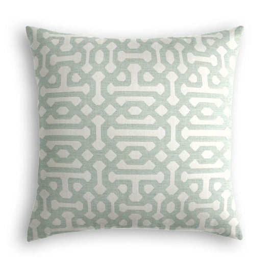 Outdoor Pillow in Sunbrella® Fretwork - Mist