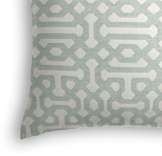 Outdoor Pillow in Sunbrella® Fretwork - Mist