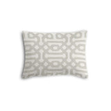 Boudoir Pillow in Sunbrella® Fretwork - Pewter