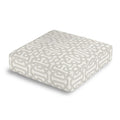 Box Floor Pillow in Sunbrella® Fretwork - Pewter