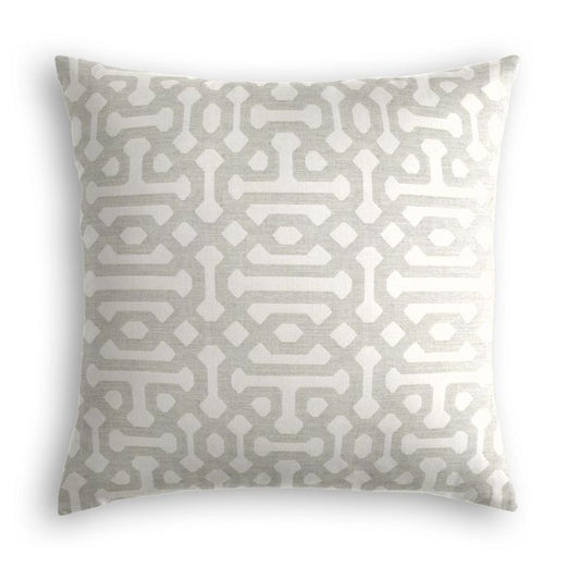 Outdoor Pillow in Sunbrella® Fretwork - Pewter