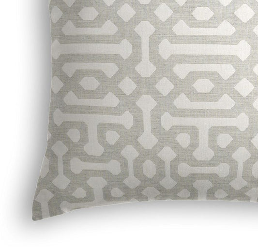Outdoor Pillow in Sunbrella® Fretwork - Pewter
