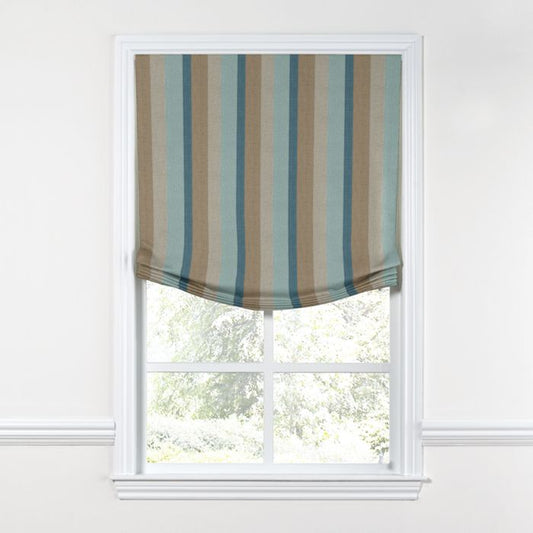 Relaxed Roman Shade in Sunbrella® Gateway - Mist