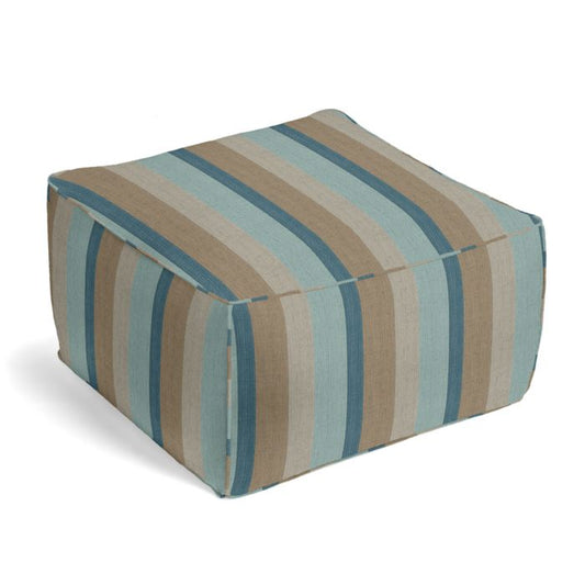 Outdoor Pouf in Sunbrella® Gateway - Mist