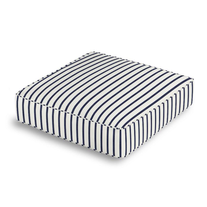 Box Floor Pillow in Sunbrella® Lido - Indigo
