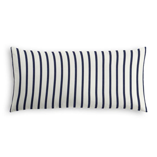 Outdoor Lumbar Pillow in Sunbrella® Lido - Indigo