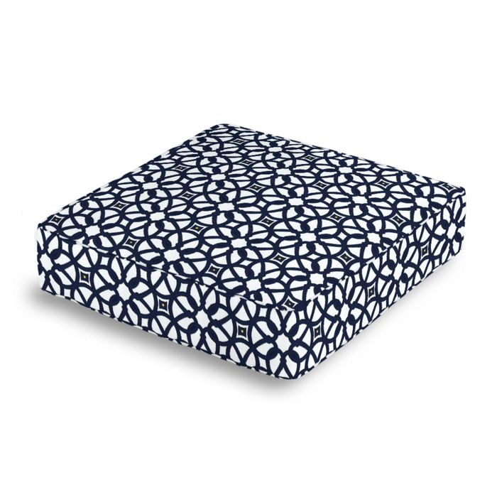 Box Floor Pillow in Sunbrella® Luxe - Indigo