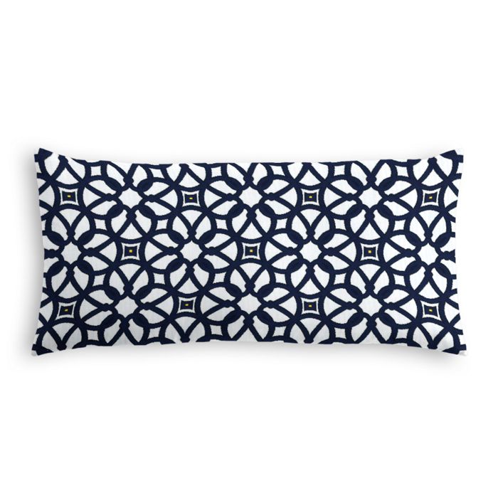Outdoor Lumbar Pillow in Sunbrella® Luxe - Indigo