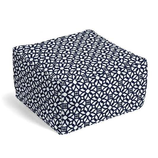 Outdoor Pouf in Sunbrella® Luxe - Indigo