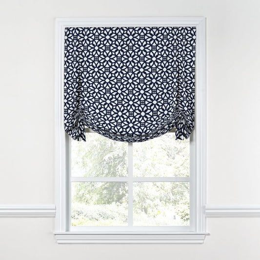 Tulip Roman Shade in Sunbrella® Luxe - Indigo