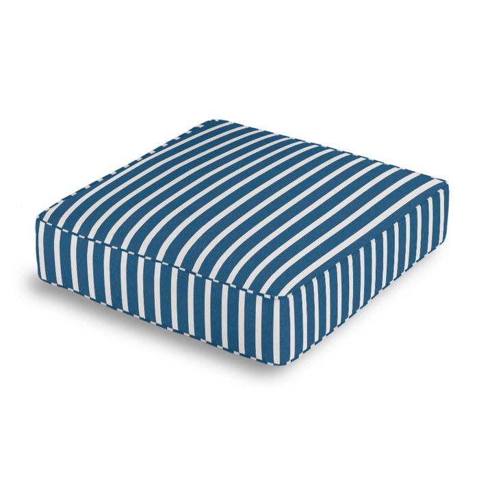Box Floor Pillow in Sunbrella® Shore - Regatta