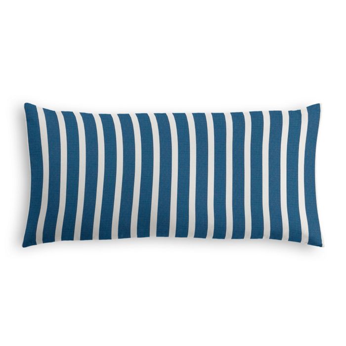Outdoor Lumbar Pillow in Sunbrella® Shore - Regatta