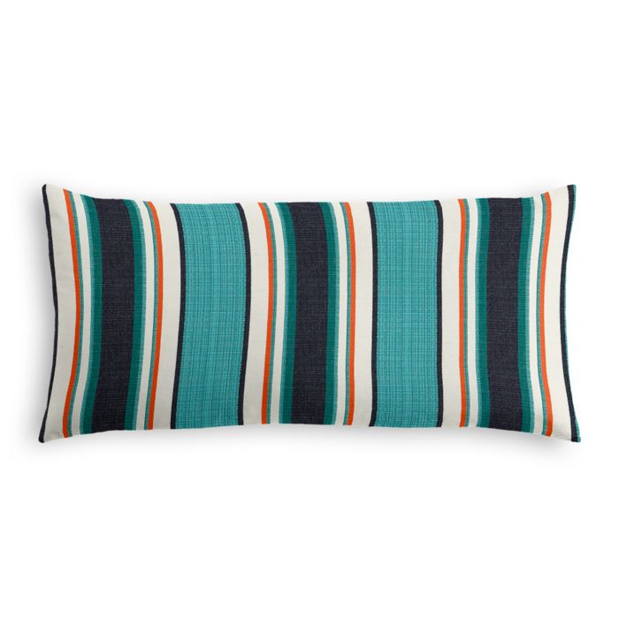 Outdoor Lumbar Pillow in Sunbrella® Token - Surfside