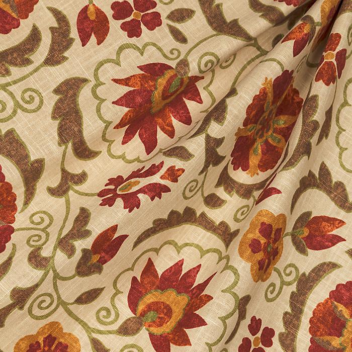 Fabric Swatch: Suzani Q - Cardinal