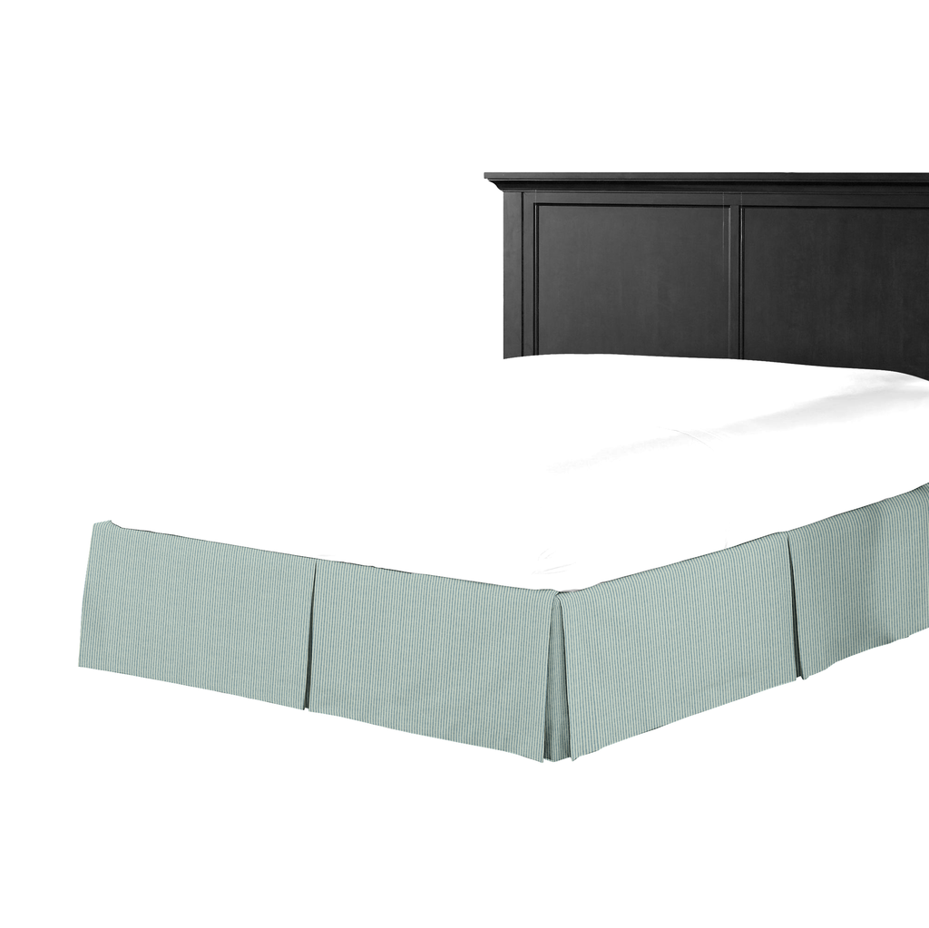 Tailored Bedskirt in Baldwin - Liberty Blue
