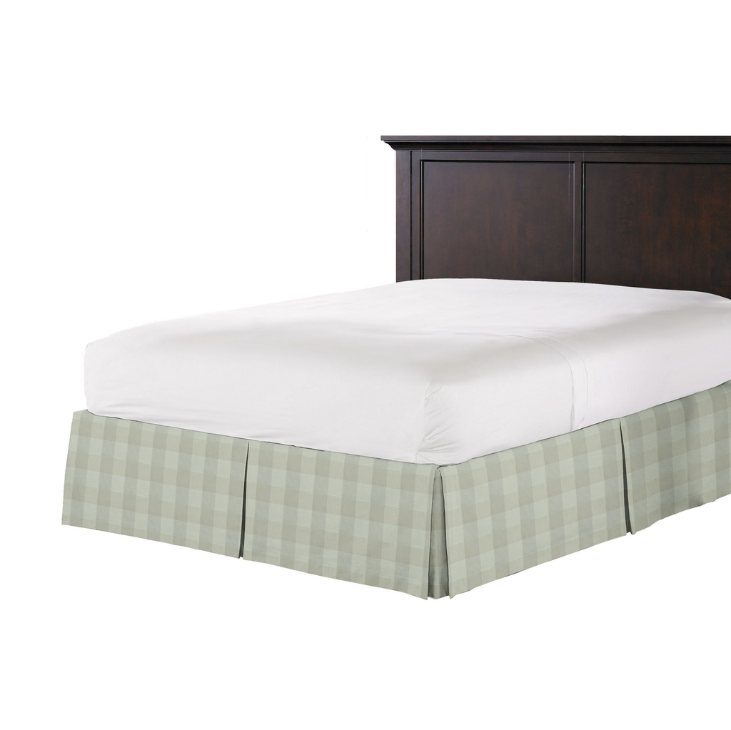Tailored Bedskirt in Foxy Plaid - Dune