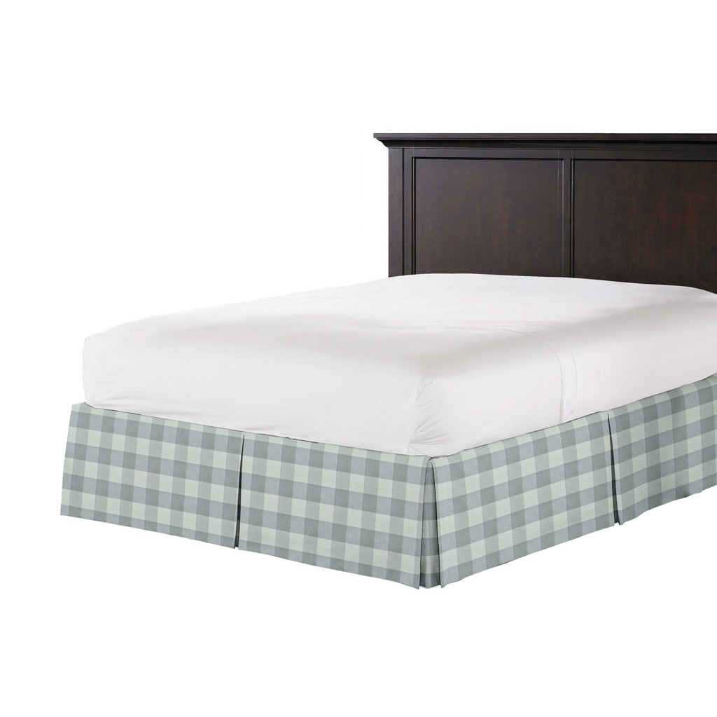 Tailored Bedskirt in Foxy Plaid - Dusk