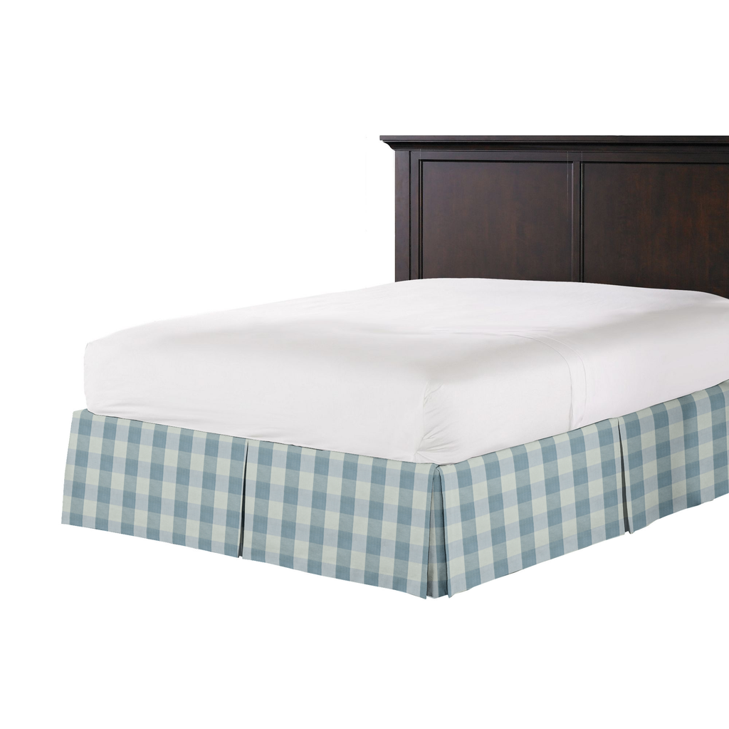 Tailored Bedskirt in Foxy Plaid - Harbor