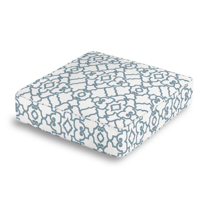 Box Floor Pillow in The Taj - Aquatic