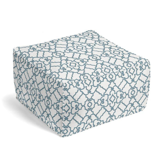 Square Pouf in The Taj - Aquatic