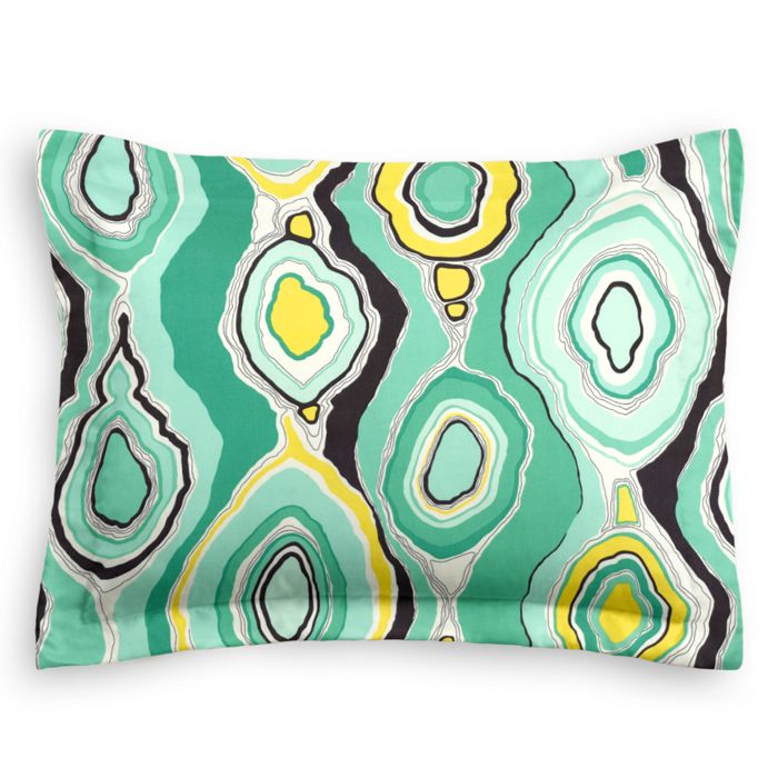 Pillow Sham in Tobi Fairley La Petit Roche Jade Loom Decor