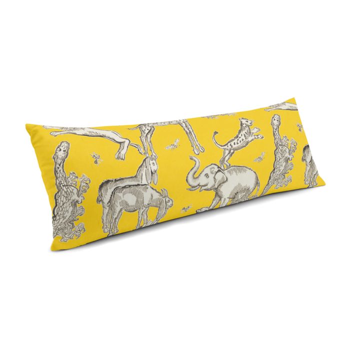 Large Lumbar Pillow in Tobi Fairley Langdon - Yellow