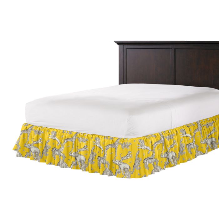 Ruffle Bedskirt in Tobi Fairley Langdon - Yellow