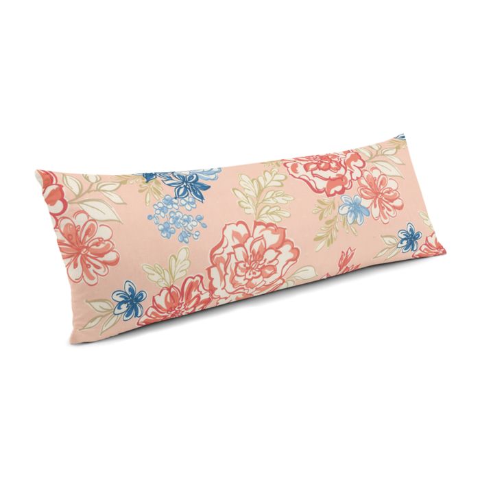 Large Lumbar Pillow in Tobi Fairley Lizzie - Blush