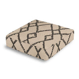 Box Floor Pillow in Trellis Island - Black