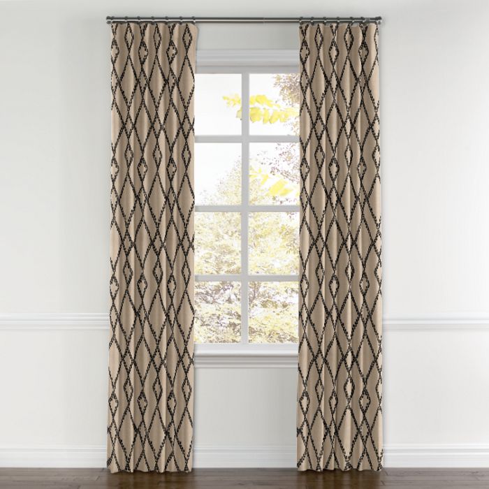 Convertible Drapery in Trellis Island - Black