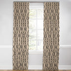 Euro Pleat Drapery in Trellis Island - Black