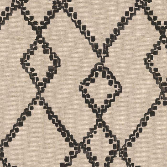 Ruffle Bedskirt in Trellis Island - Black