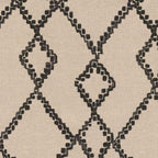 Ruffle Bedskirt in Trellis Island - Black