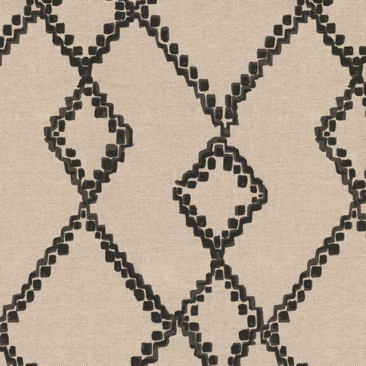 Fabric Swatch: Trellis Island - Black