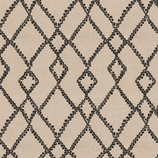 Fabric Swatch: Trellis Island - Black