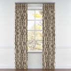 Pinch Pleat Drapery in Trellis Island - Black
