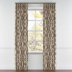 Pinch Pleat Drapery in Trellis Island Black Loom Decor