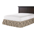 Ruffle Bedskirt in Trellis Island - Black