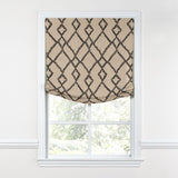 Relaxed Roman Shade in Trellis Island - Black