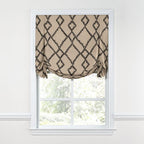 Tulip Roman Shade in Trellis Island - Black