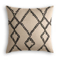 Throw Pillow in Trellis Island - Black