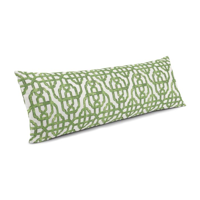 Large Lumbar Pillow in Trellis Like It Is - Meadow